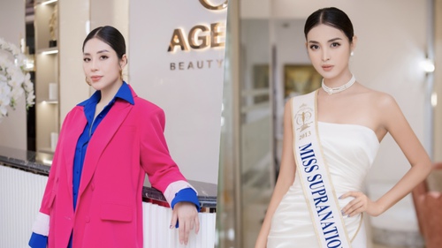 Tô Diệp Hà gặp gỡ Hoa hậu Siêu quốc gia 2013 tại Hà Nội