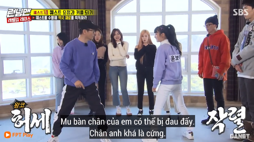 ‘Running man’ tập 433: Bomi (Apink) ‘hạ gục’ anh già Sukjin với cú đá bắp chân trứ danh