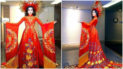 Trang phục dân tộc của Á hậu Huyền My ở Hoa hậu Hòa bình Thế giới gây tranh cãi