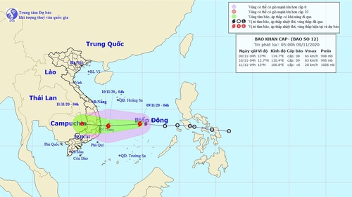 Sáng 10/11, bão số 12 đổ bộ Bình Định đến Ninh Thuận gây mưa to và gió lớn