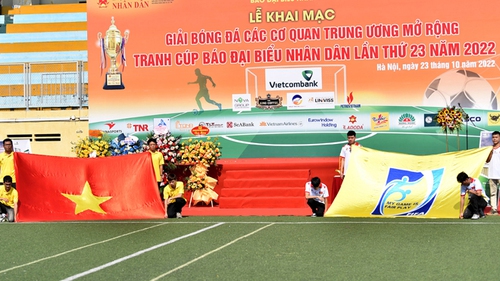 Khai mạc giải bóng đá tranh Cúp Báo Đại biểu Nhân dân lần thứ 23 năm 2022