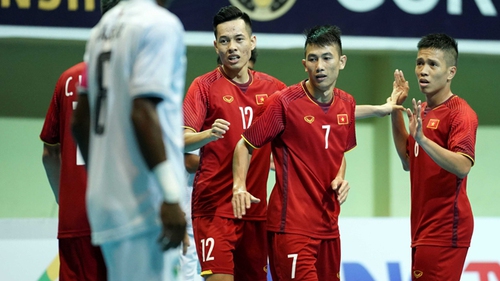 Tuyển futsal Việt Nam dội ‘mưa’ vào lưới Timor Leste