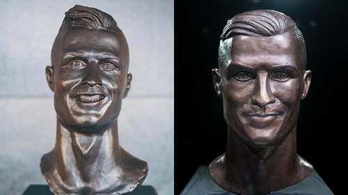 Tượng gây tranh cãi của Ronaldo được đúc lại, đẹp trai hơn nhiều