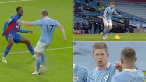 CĐV Man City phát cuồng vì cú vẩy má ngoài kiến tạo của De Bruyne