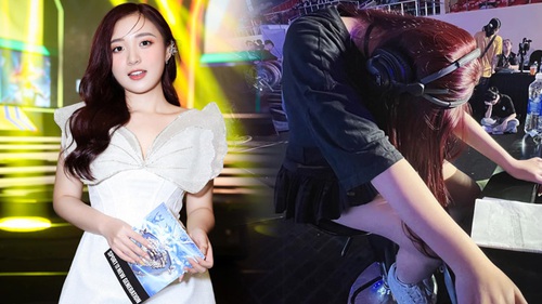 Hot girl MC Liên Quân lộ khoảnh khắc hậu trường đặc biệt sau Chung kết Đấu trường danh vọng