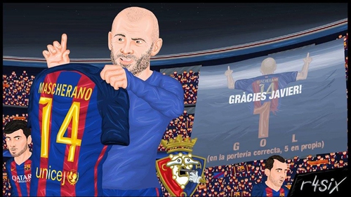 Fan phát cuồng khi Mascherano ghi bàn đầu tiên trong màu áo Barcelona