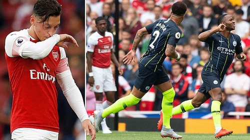 ĐIỂM NHẤN Arsenal 0-2 Man City: Oezil mất hút, Sterling rất đáng sợ. Pep sẽ phá lời nguyền