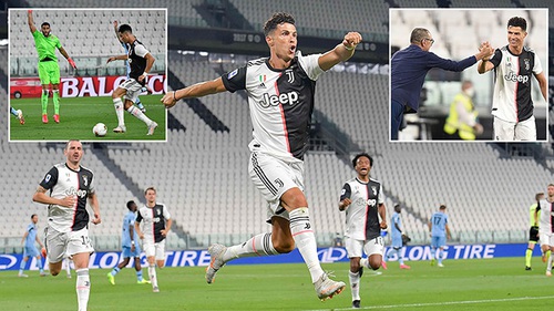 Juventus 2-1 Lazio: Ronaldo lập cú đúp, Juventus tiến sát ngôi vô địch