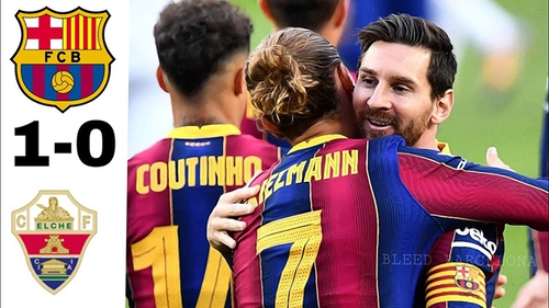 Barcelona 1-0 Elche: Griezmann tỏa sáng, Messi tịt ngòi, Koeman có danh hiệu đầu tiên