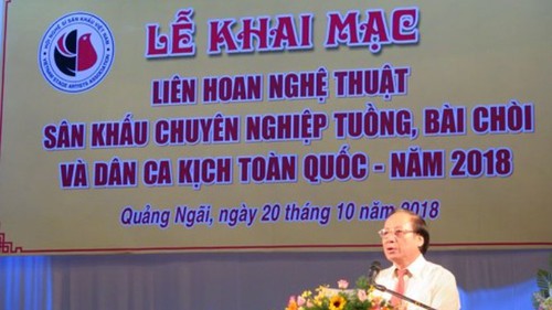 Khai mạc Liên hoan Nghệ thuật sân khấu chuyên nghiệp Tuồng, Bài chòi và Dân ca kịch toàn quốc năm 2018