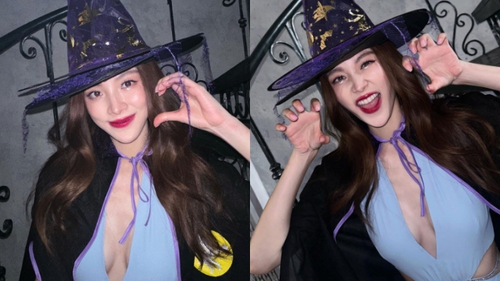 'Bỏng mắt' màn hóa trang phù thủy của nữ thần Baifern Pimchanok đêm Halloween