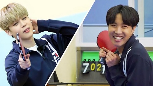 BTS thể hiện phong thái lịch thiệp ngay cả khi chơi... bóng bàn