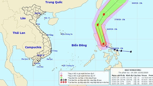 Tin bão mới nhất cơn bão VONGFONG