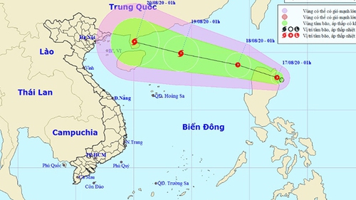 Tin áp thấp nhiệt đới giật cấp 8 trên Biển Đông