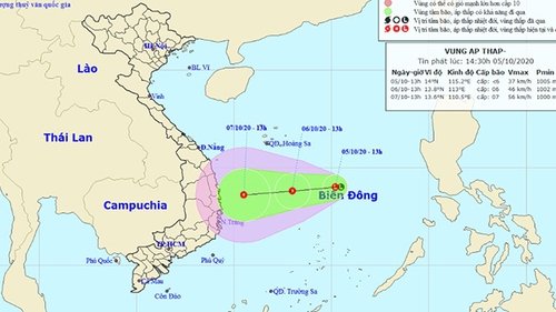 Dự báo thời tiết: Vùng áp thấp có khả năng mạnh lên thành áp thấp nhiệt đới