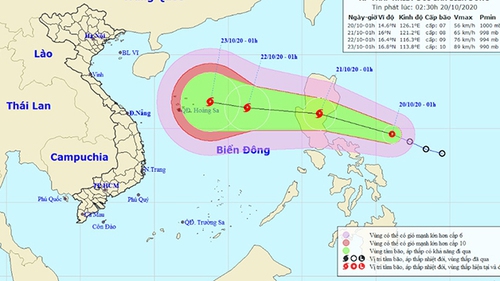 Áp thấp nhiệt đới di chuyển theo hướng Tây Tây Bắc và sẽ mạnh thêm thành bão