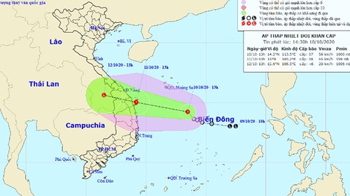 Áp thấp nhiệt đới khả năng mạnh lên thành bão