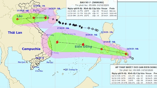 Áp thấp nhiệt đới mạnh lên thành bão số 8 đổ bộ ngay sau bão số 7