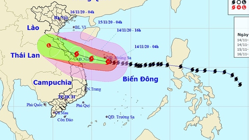 Bão số 13 đổ bộ từ Hà Tĩnh đến Quảng Nam ngày 15/11