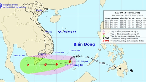 Bão số 14 suy yếu thành áp thấp nhiệt đới, Quảng Ngãi đến Bình Thuận mưa rất to