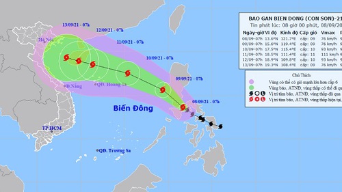 Quỹ đạo và cường độ bão Conson rất phức tạp, còn thay đổi nhiều