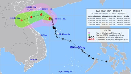 Tin bão mới nhất cơn bão số 7