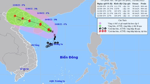 Cập nhật: Bão số 2 di chuyển xuống Vịnh Bắc Bộ có xu hướng suy yếu về cường độ