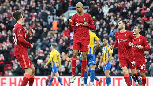 Liverpool 4-1 Shrewsbury: Fabinho lập cú đúp giúp Liverpool ngược dòng