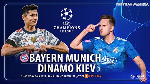 Soi kèo nhà cái Bayern Munich vs Dinamo Kiev. Nhận định bóng đá, dự đoán Cúp C1 hôm nay (2h00, 30/9)