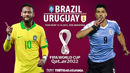 Soi kèo nhà cái Brazil vs Uruguay. Nhận định, dự đoán bóng đá World Cup 2022 (7h30, 15/10)