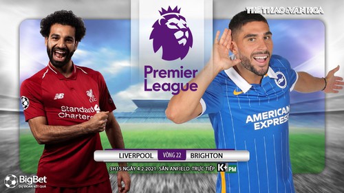 Soi kèo nhà cái Liverpool vs Brighton, K+, K+PM trực tiếp bóng đá Anh hôm nay