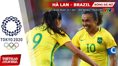 Kèo nhà cái. Soi kèo nữ Hà Lan vs Brazil. VTV6 VTV5 trực tiếp bóng đá Olympic 2021