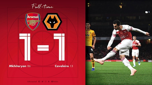Video clip Arsenal 1-1 Wolves: Mkhitaryan giải cứu 'Pháo thủ'