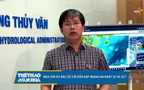 Mưa lớn do bão số 3 sẽ dồn dập trong 2 ngày 22 và 23/7