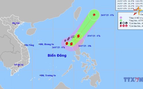 Bão số 4: Dự báo gió mạnh, sóng lớn trên biển