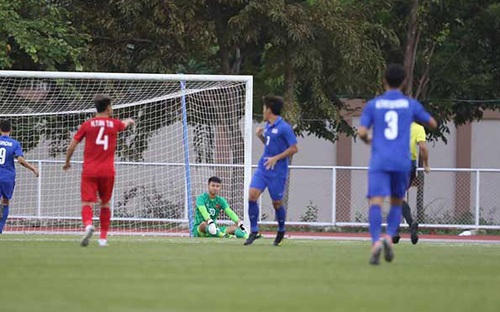 Văn Toản phá bóng hụt, Suphanat nâng tỷ số lên 2-0 cho U22 Thái Lan