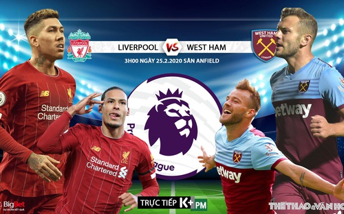 Nhận định bóng đá Liverpool vs West Ham (3h00 ngày 25/2). Vòng 27 giải Ngoại hạng Anh