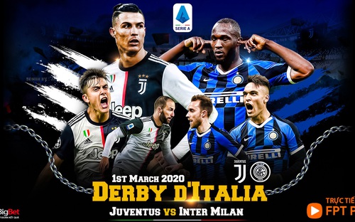 Nhận định bóng đá Juventus vs Inter (2h45 ngày 2/3). Vòng 26 Serie A. Trực tiếp FPT Play