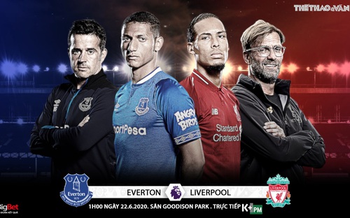 Nhận định bóng đá bóng đá Everton - Liverpool. Trực tiếp bóng đá Vòng 30 Ngoại hạng Anh. K+. K+PM 