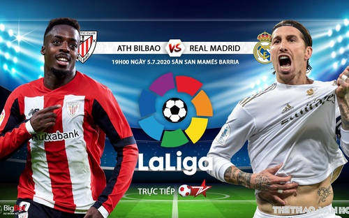 Nhận định bóng đá bóng đá Ath Bilbao - Real Madrid . Vòng 34 La Liga. Trực tiếp BĐTV