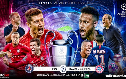 Nhận định bóng đá chung kết Cúp C1: PSG - Bayern Munich (2h00 ngày 24/8). Trực tiếp K+PM