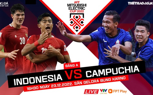 VIDEO AFF Cup: Nhận định trận đấu Indonesia vs Campuchia, 16h30 ngày 23/12