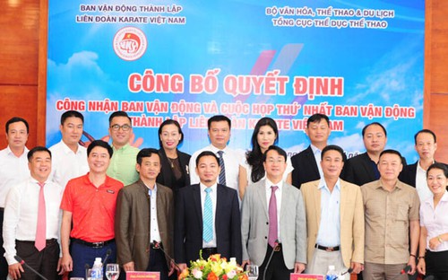 Công bố quyết định Ban vận động thành lập Liên đoàn Karate Việt Nam