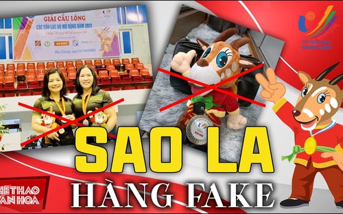 SEA Games 31 còn chưa khai mạc, đã xuất hiện tràn lan linh vật Sao La hàng fake!