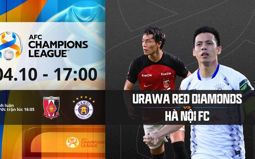 VIDEO trực tiếp bóng đá Urawa Red vs Hà Nội FC, Cúp C1 châu Á (17h00 hôm nay). Xem FPT Play