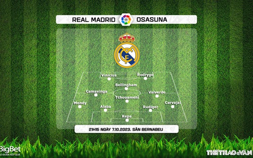 VIDEO nhận định Real Madrid vs Osasuna. Trực tiếp bóng đá TBN hôm nay (21h15 ngày 7/10, SCTV)