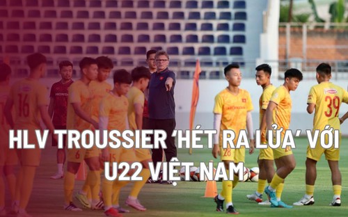 VIDEO Bóng đá SEA Games 32: U22 Việt Nam tập luyện với cường độ cao