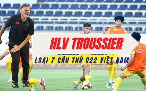 VIDEO Bóng đá SEA Games: HLV Troussier loại 7 cầu thủ U22 Việt Nam