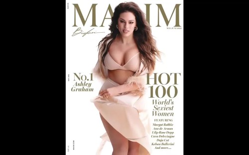 Vẻ đẹp lạ của Ashley Graham - Người lên bìa Hot 100 của Maxim