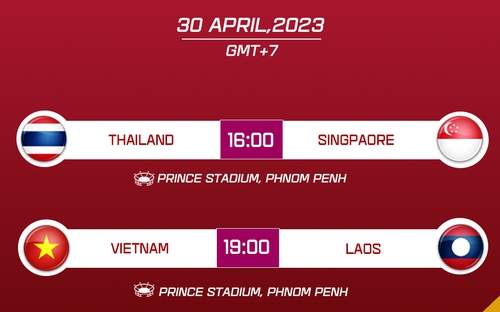 VTV5 trực tiếp bóng đá SEA Games 32 hôm nay. Kết quả bóng đá U22 Thái Lan 3-1 U22 Singapore